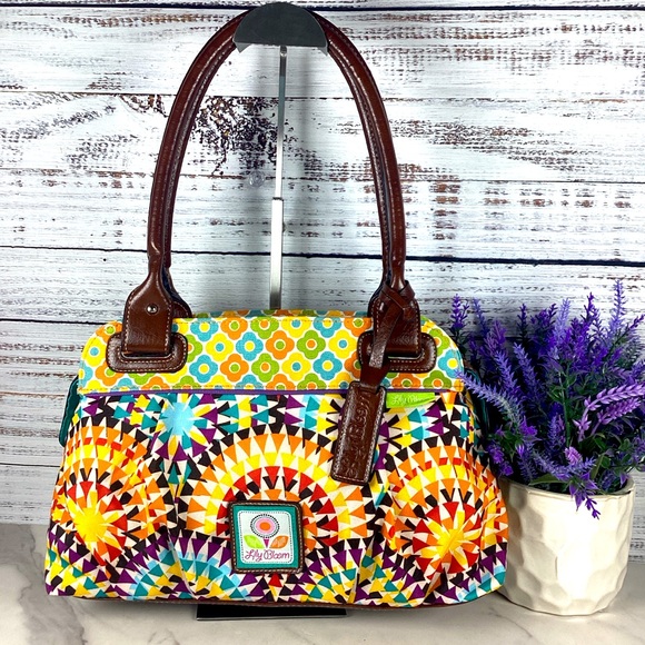 Lily Bloom Handbags - LILY BLOOM BRIGHT FLORAL MULTICOLOR HAND SHOULDER BAG SPRING SUMMER PURSE GUC